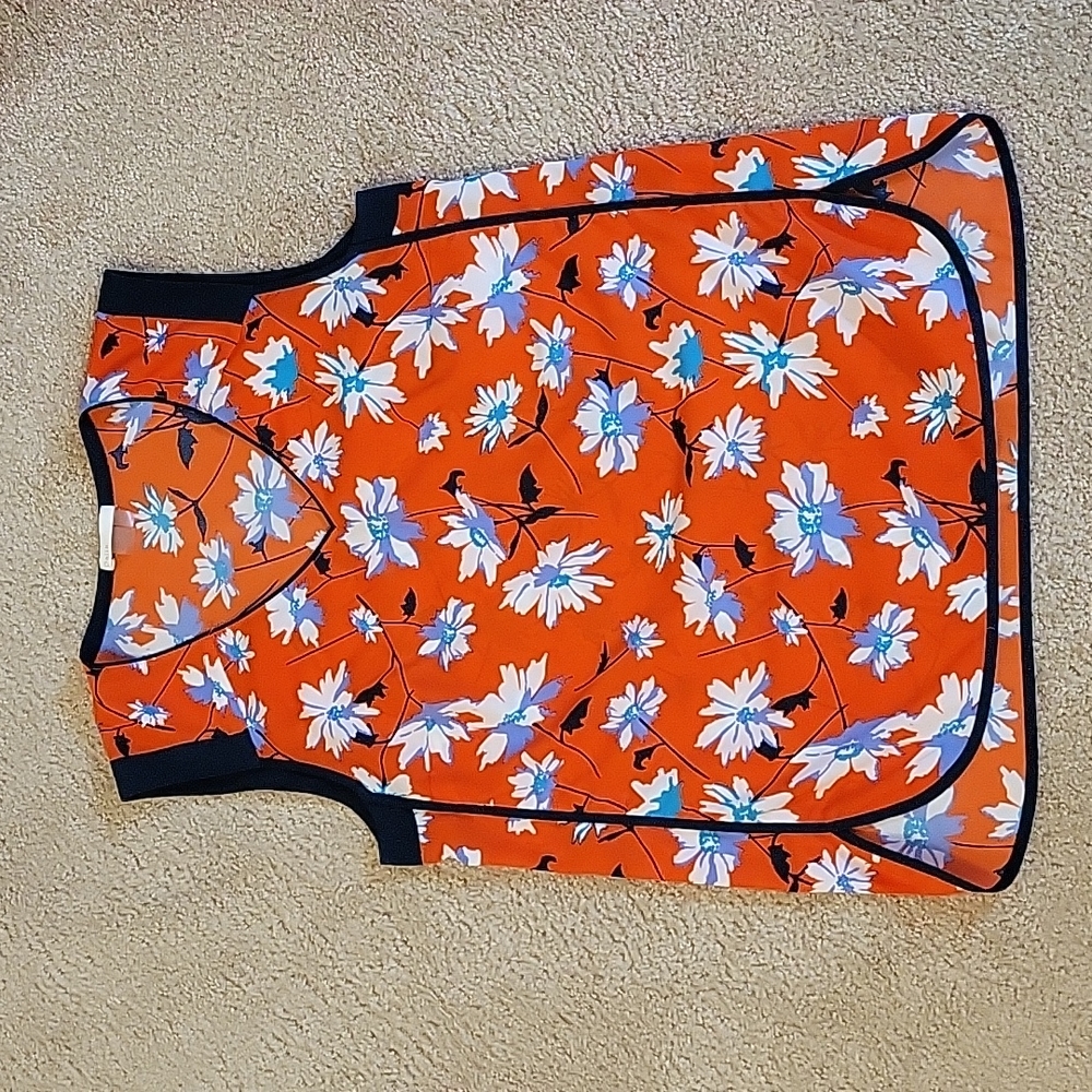 Dalia Red and Blue Floral Tank Medium